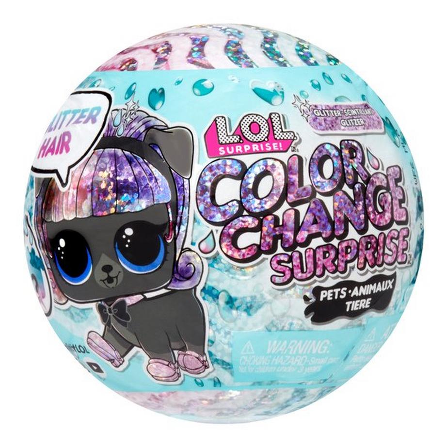 M G A  L.O.L. Surprise Glitter Color Change - Pets, modelli assortiti 