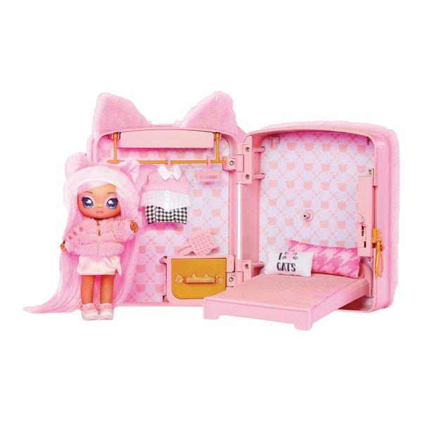 Image of M G A 3-in-1 Backpack Bedroom Playset - Pink Kitty