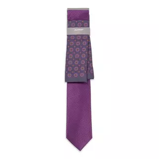 Manor Man Completo: Cravatta & pochette  Viola