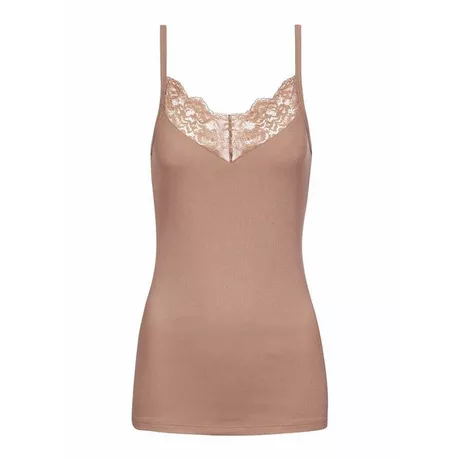 mey Organic Cotton Top, bretelles Camel