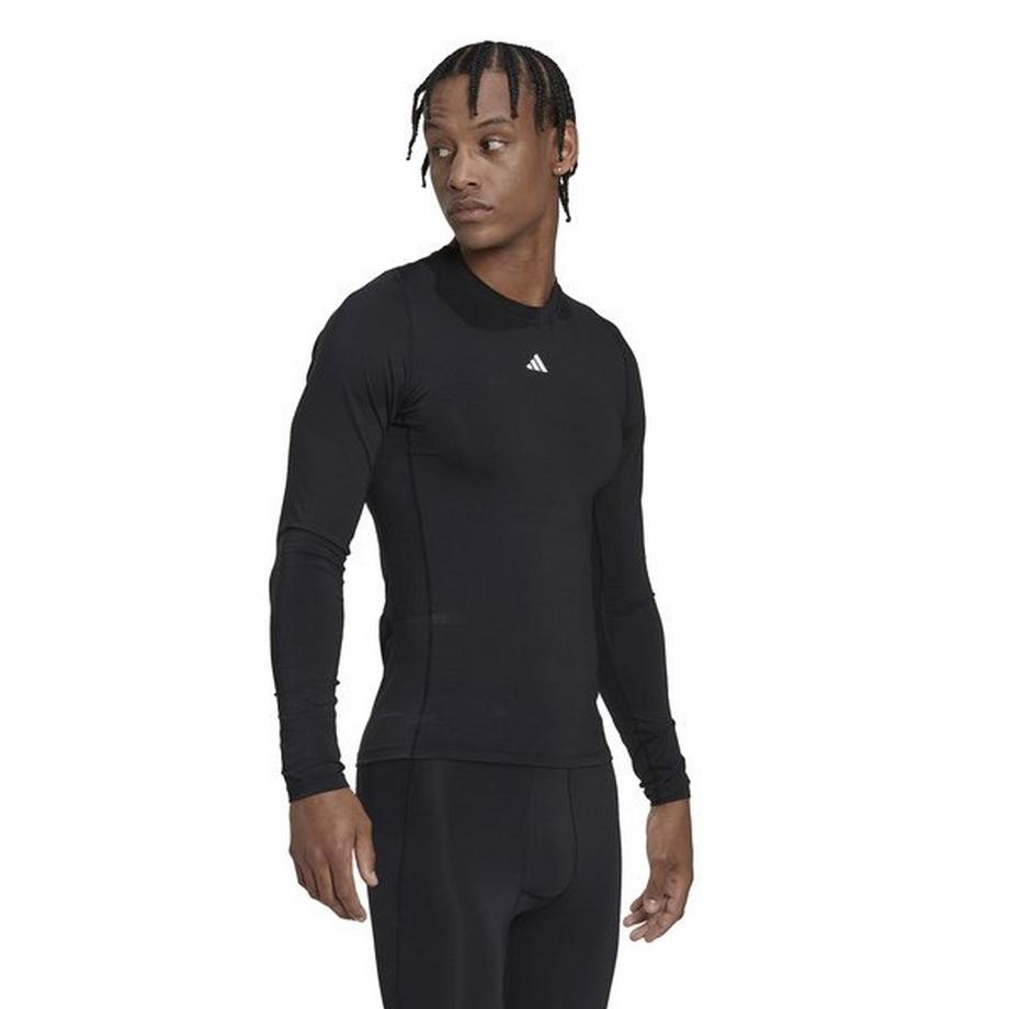adidas TF LS TEE BLACK T-Shirt, Rundhals, langarm 