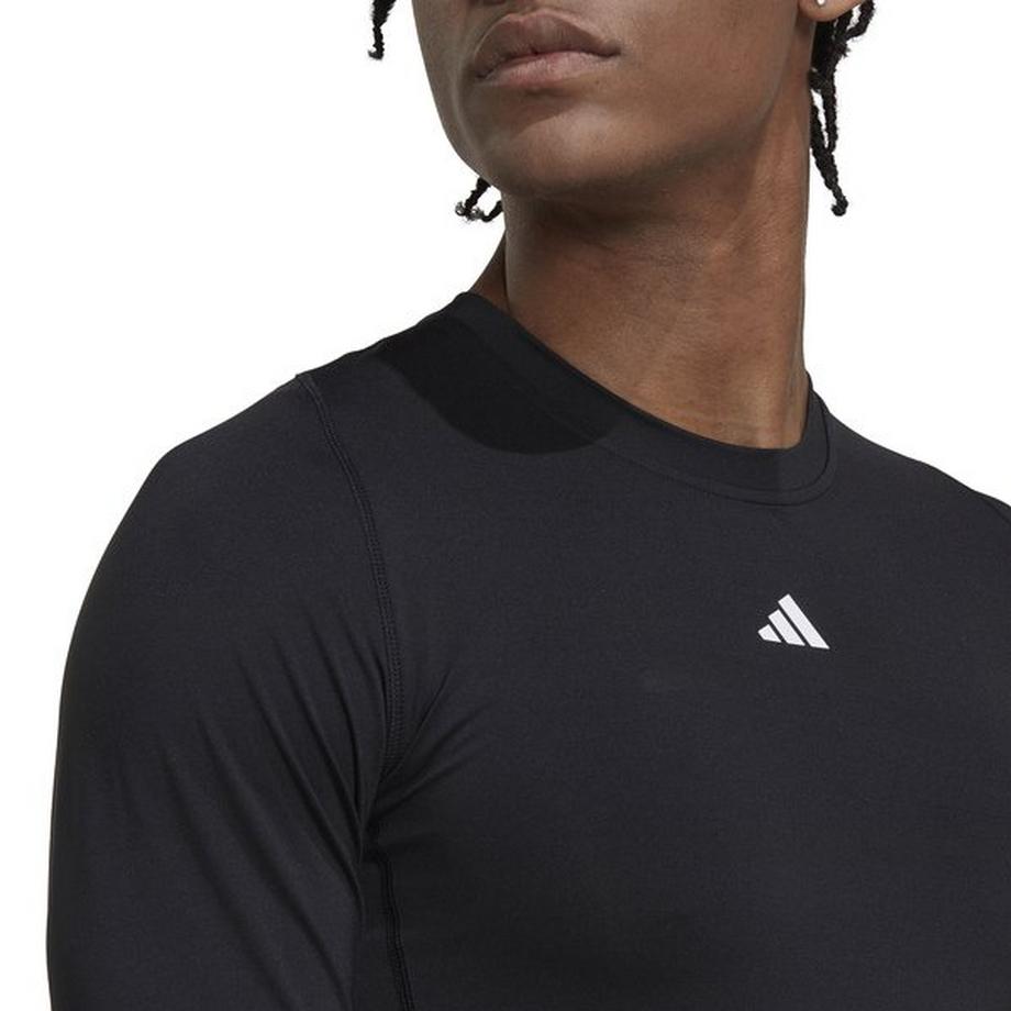 adidas TF LS TEE BLACK T-Shirt, Rundhals, langarm 