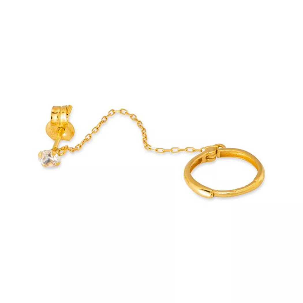 L' Atelier Gold 18 Karat by Manor - Einzelohrstecker, One Size, Gelbgold 7