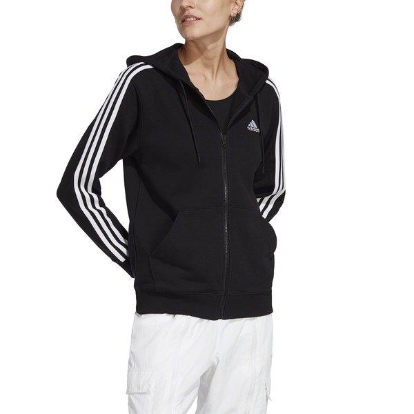 adidas 3S FT FZ R HD BLACK/WHITE Sweatjacke 