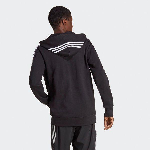 adidas 3S FT FZ HD BLACK/WHITE Sweatjacke 
