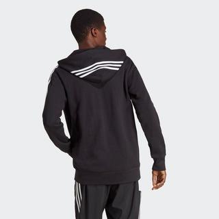 adidas 3S FT FZ HD BLACK/WHITE Sweatjacke 