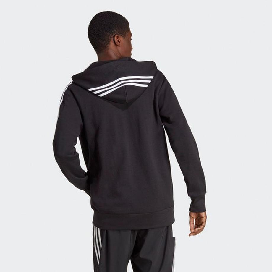 adidas 3S FT FZ HD BLACK/WHITE Sweatjacke 