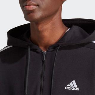 adidas 3S FT FZ HD BLACK/WHITE Sweatjacke 