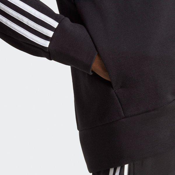 adidas 3S FT FZ HD BLACK/WHITE Sweatjacke 