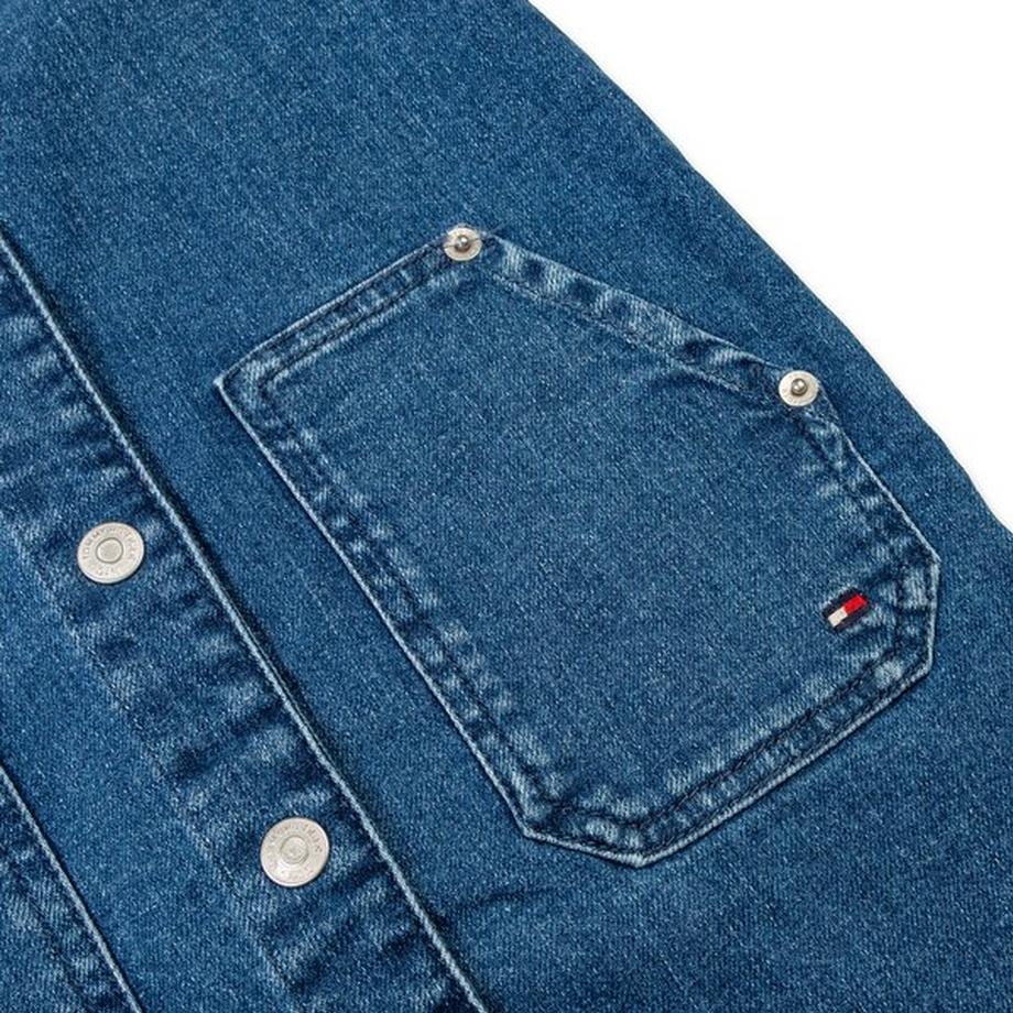 TOMMY HILFIGER PINAFORE DENIM DRESS KLEID 