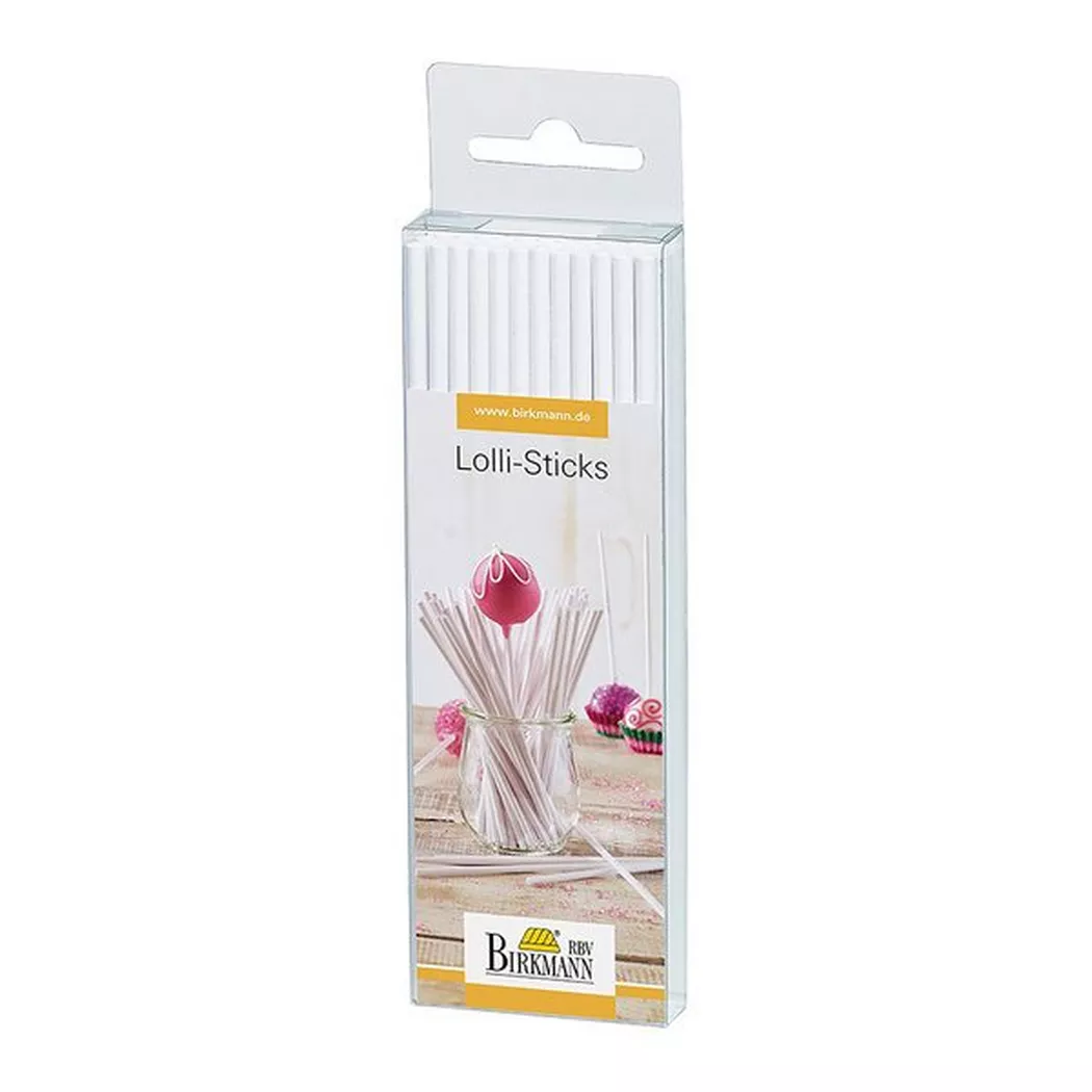 BIRKMANN - Cakepop-Ersatzstiele, 15cm, Weiss