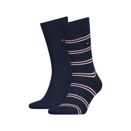 TOMMY HILFIGER TH MEN SOCK 2P TOMMY STRIPE OC Multipack, chaussettes 