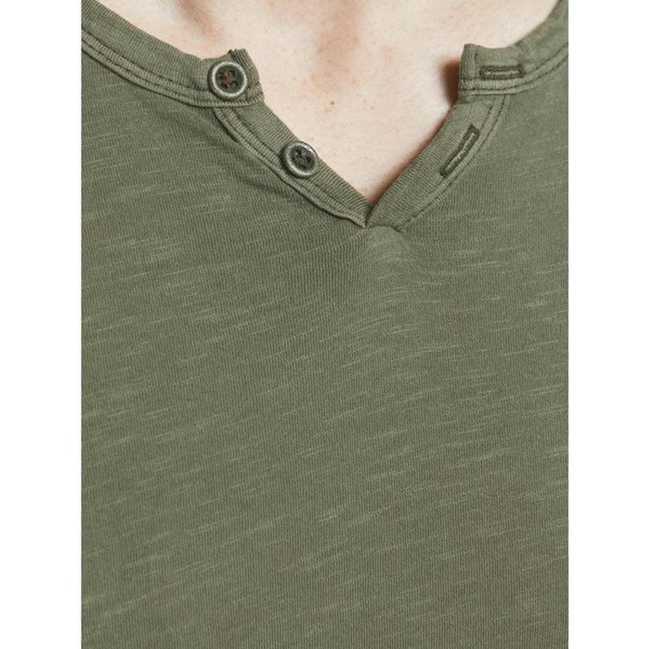 JACK & JONES T-shirt Col Fendu Manches Courtes  