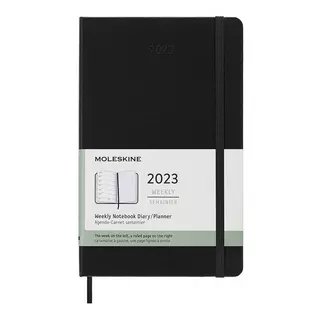MOLESKINE Agenda semainier avec carnet de notes 2023  Black