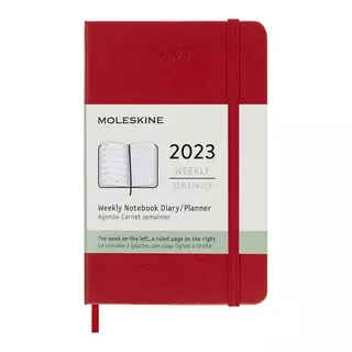MOLESKINE Calendario settimanale con taccuino 2023  Rosso
