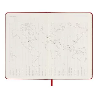 MOLESKINE Wochenkalender mit Notizbuch 2023  Rot