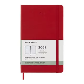 MOLESKINE Wochenkalender mit Notizbuch 2023  Rot