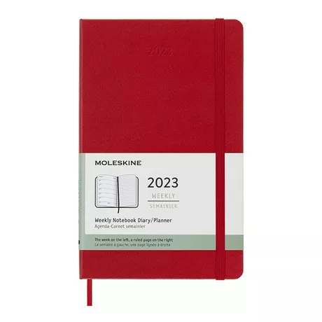 MOLESKINE Wochenkalender mit Notizbuch 2023  Rot