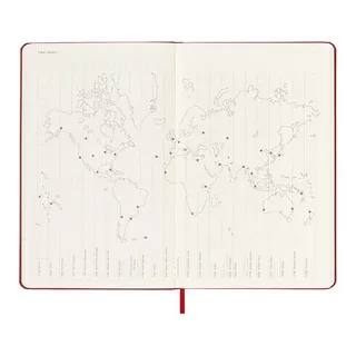 MOLESKINE Wochenkalender mit Notizbuch 2023  Rot