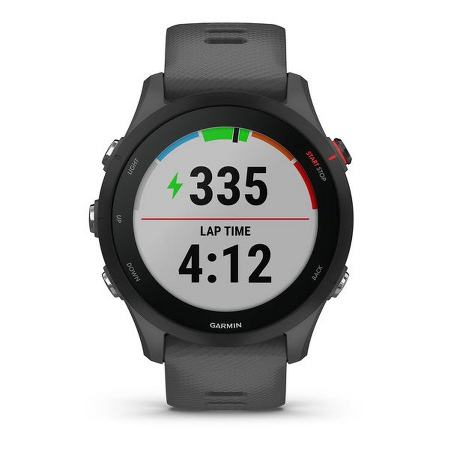GARMIN Forerunner 255, Schiefergrau/schwarz Smartwatch Display 