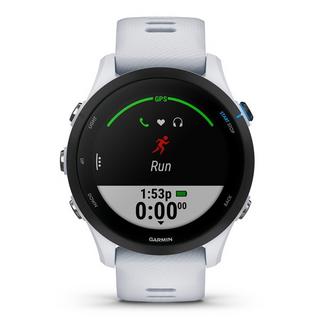 GARMIN Forerunner 255 Music, Steinweiss/schwarz Smartwatch Display 