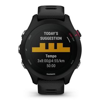 GARMIN Forerunner 255s Music, Schwarz Smartwatch Display 
