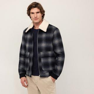 Manor Man Bomberjacke kariert mit Reissverschluss  