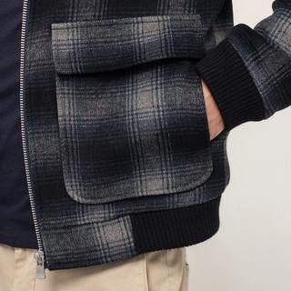 Manor Man Bomberjacke kariert mit Reissverschluss  