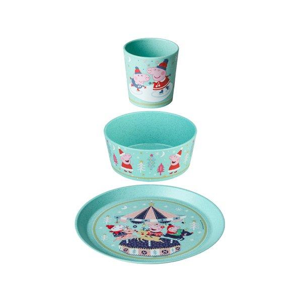 Image of Kindergeschirr, 3-teilig Unisex Blau Bedruckt