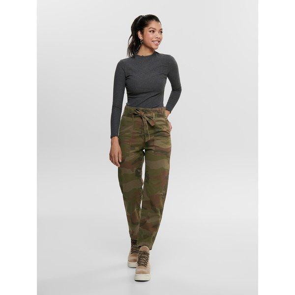 ONLY Langarm Geripptes Stehkragen T-Shirt  