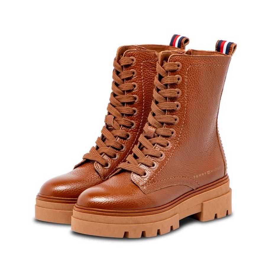 TOMMY HILFIGER MONOCROMATIC LACE UP BOOT Stivaletti lacci 