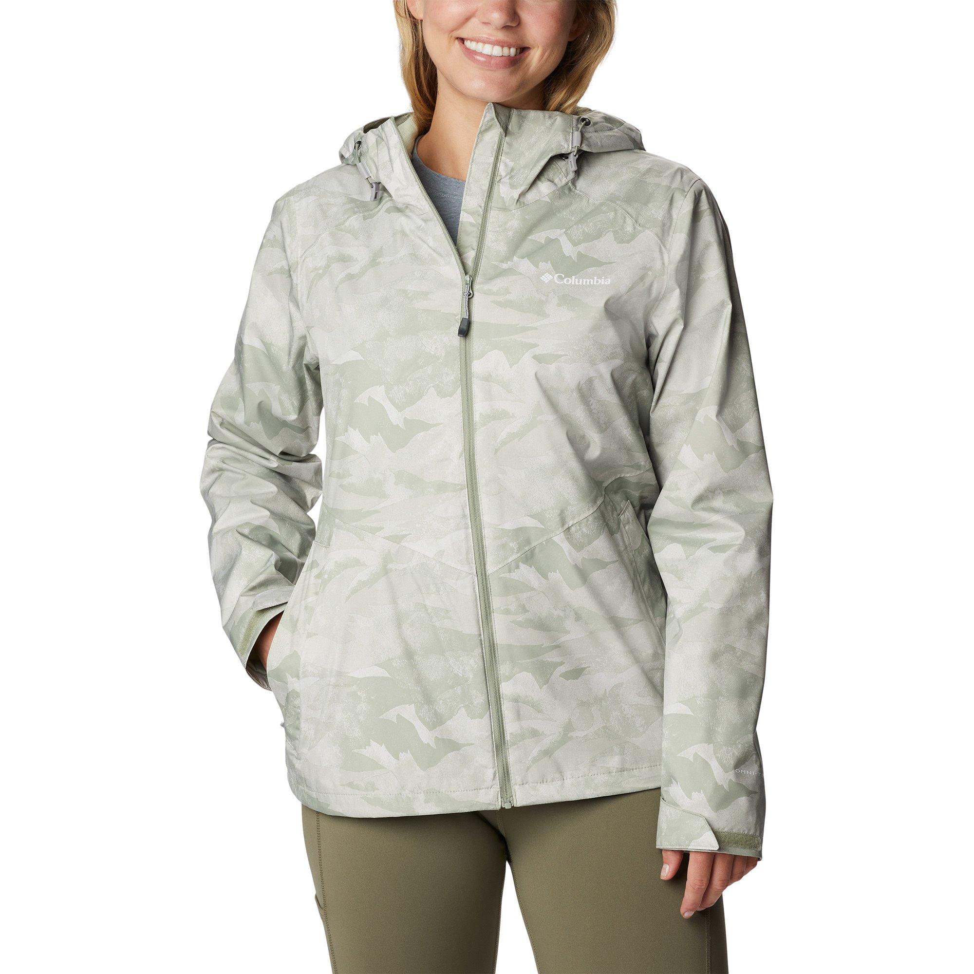 Image of Trekkingjacke Mit Kapuze Damen Pastellgrün S
