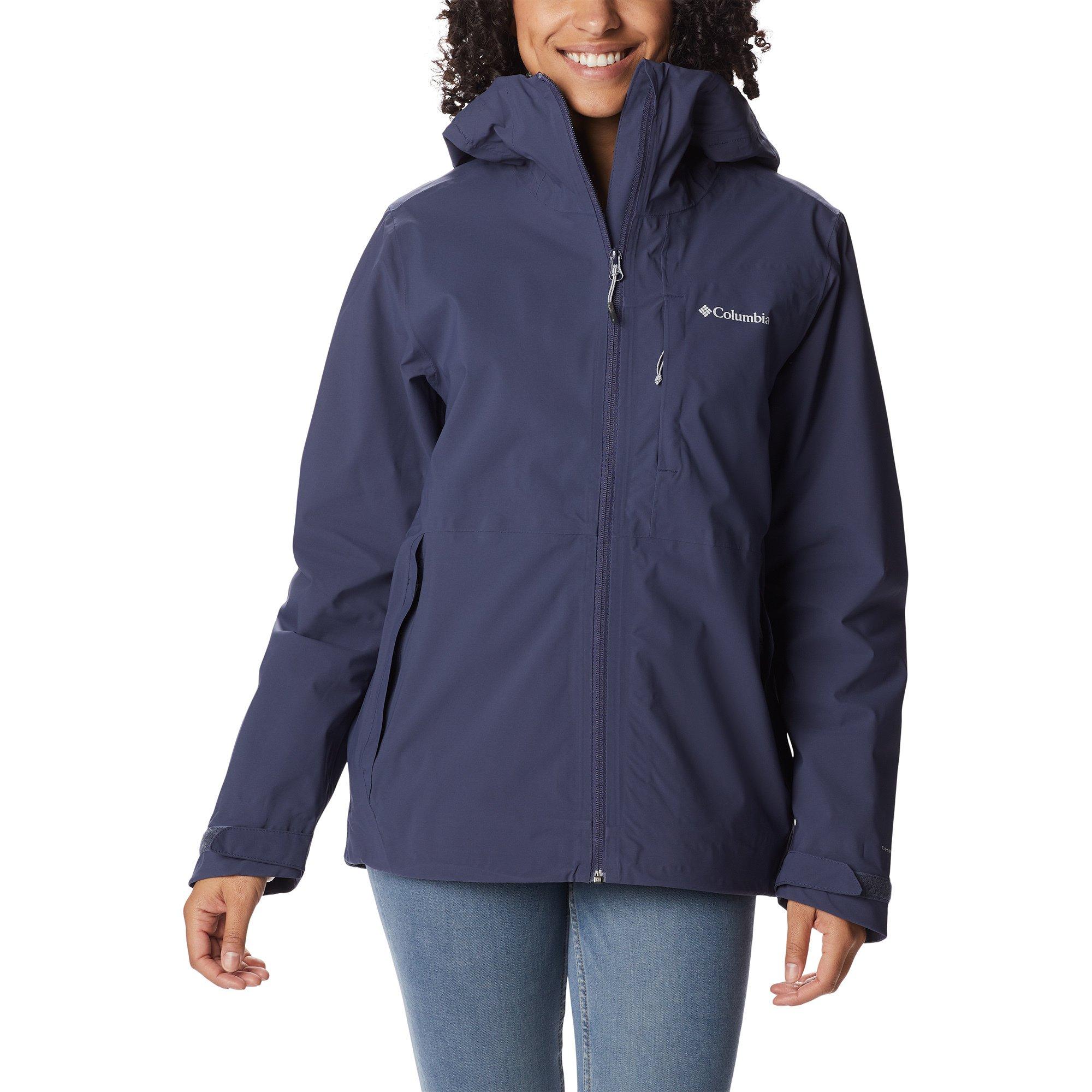 Image of Trekkingjacke Mit Kapuze Damen Dunkelblau L