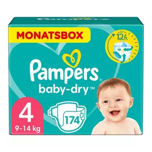 Baby-Dry Grösse 4, 9-14kg, Monatsbox, 174 Pcs.