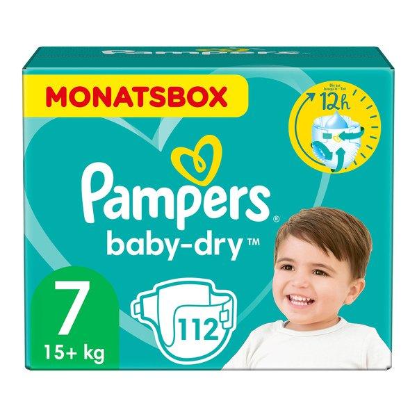 Image of Pampers Baby Dry Gr.7 Extra Large 15+kg Monatsbox Baby-Dry Grösse 7, Monatsbox, 15kg+, 112 Pcs. - 112STK
