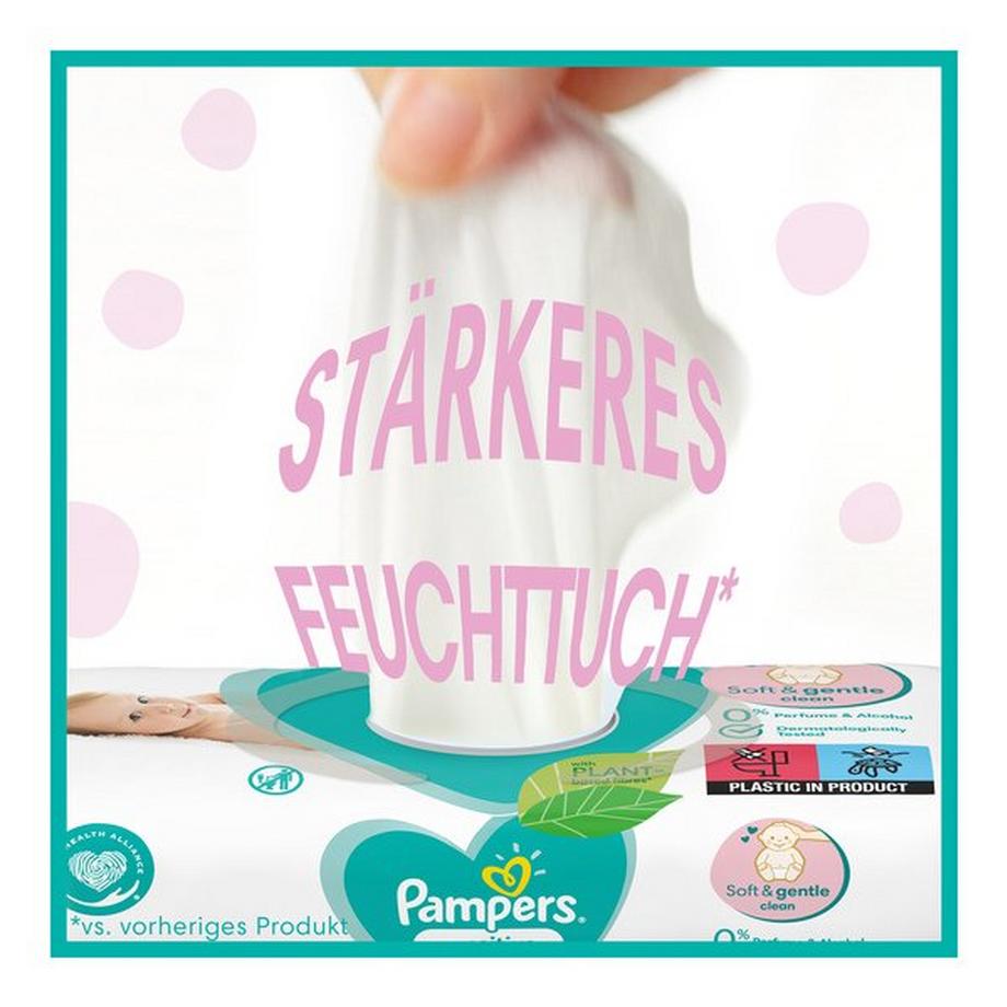 Pampers  Sensitive Feuchttücher, 12 x 52 Pcs. 