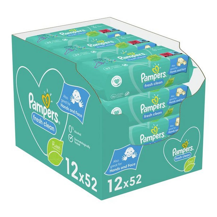 Pampers Feuchte Tücher Fresh Clean Fresh Clean Feuchttücher, 12 x 52 Pcs. 