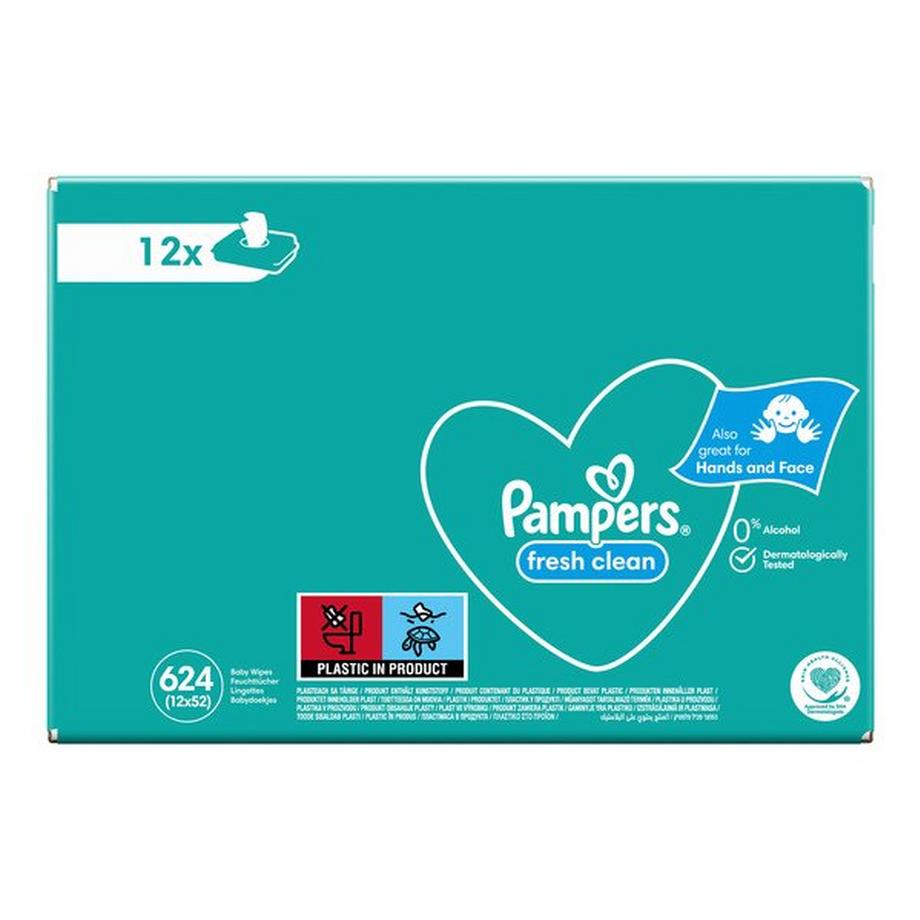 Pampers Feuchte Tücher Fresh Clean Fresh Clean Feuchttücher, 12 x 52 Pcs. 