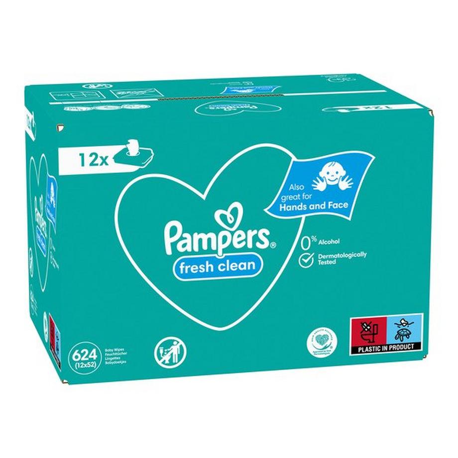 Pampers Feuchte Tücher Fresh Clean Fresh Clean Feuchttücher, 12 x 52 Pcs. 
