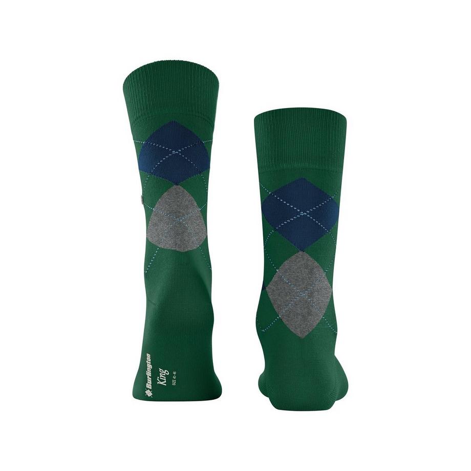 Burlington King Argyle Wadenlange Socken  