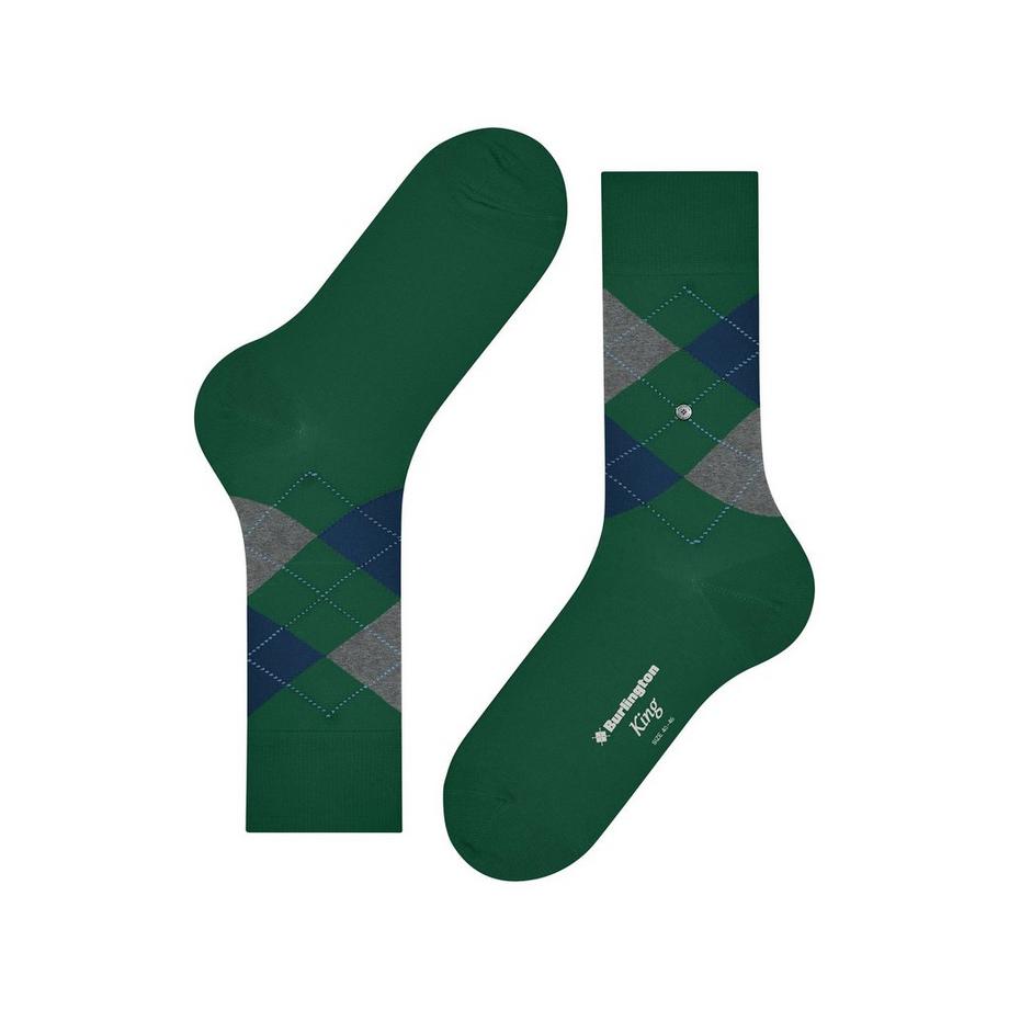 Burlington King Argyle Wadenlange Socken  