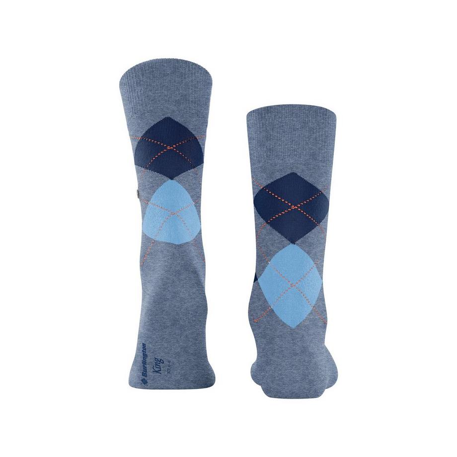 Burlington King Argyle Wadenlange Socken  