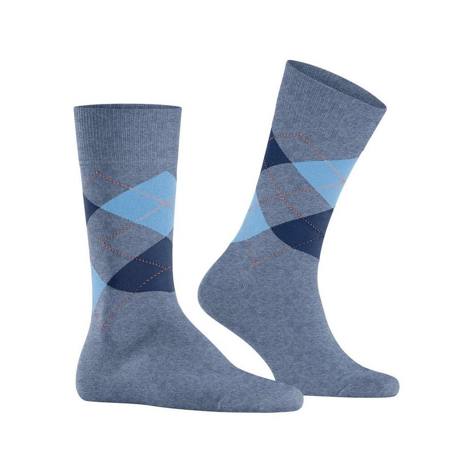 Burlington King Argyle Wadenlange Socken  