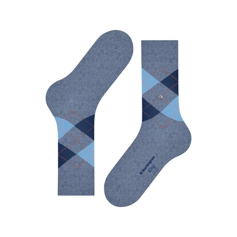 Burlington King Argyle Wadenlange Socken  