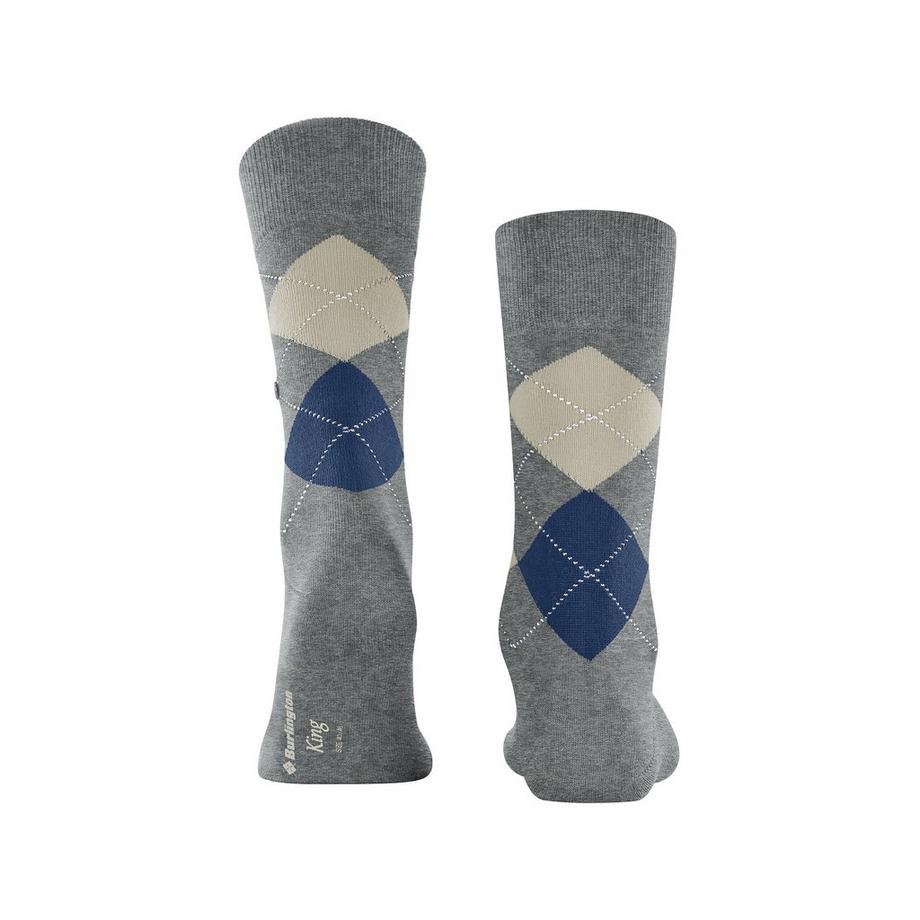 Burlington King Argyle Wadenlange Socken  