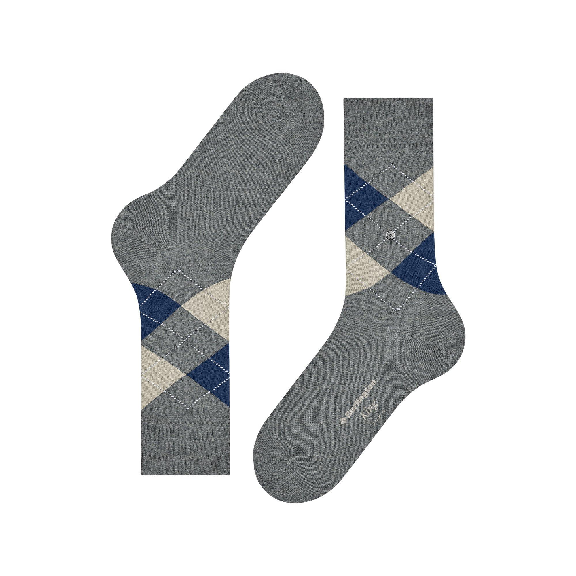 Burlington King SO Argyle Wadenlange Socken  