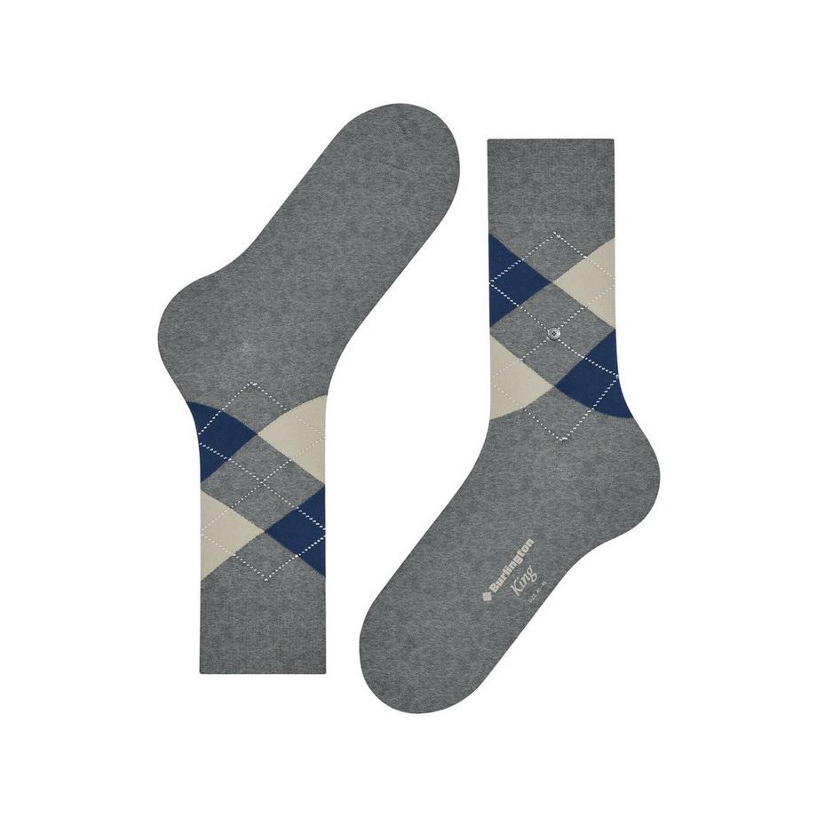 Burlington King Argyle Wadenlange Socken  