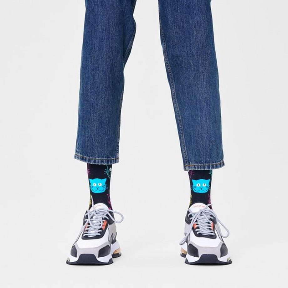Happy Socks Calze Classiche Fantasia Gatto  