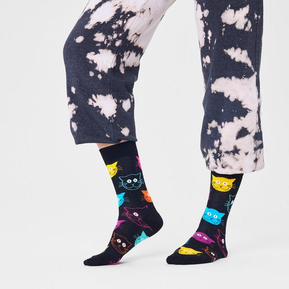 Happy Socks Calze Classiche Fantasia Gatto  