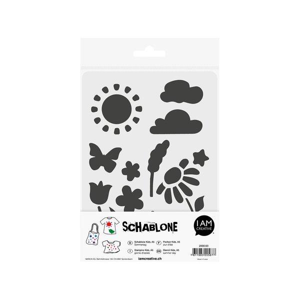 Image of I am Creative Schablone Kids A5, Sommertag - 25X15.3X0.2CM